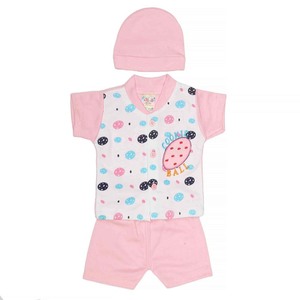 Combinaisons pour nouveau-nés Chase Value 3 pièces - Jersey de coton rose - Product Image 1