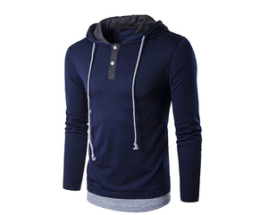 Vente en gros de sweat à capuche de haute qualité sweat à capuche décontracté en coton mélangé avec logo en relief vierge pour hommes - Product Image 5