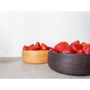 Bol en bois décoratif moderne arc à salade fait à la main et durable ustensiles de cuisine décor à la maison - Product Image 4