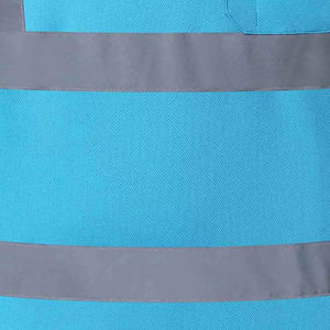 Chemise de sécurité et de sécurité à manches courtes bleue haute visibilité pour hommes, bande réfléchissante pour la sécurité des vêtements à bas prix - Product Image 5