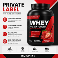 Poudre de Protéine de Lactosérum à la Fraise OEM 1KG – Supplément Riche en Protéines pour le Soutien Musculaire des Adultes
