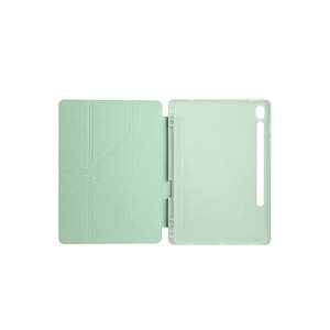 Étui pliable Netzy pour Galaxy Tab S9 FE gris avec support et compartiment pour stylet, en cuir PU et plastique durable - Product Image 4