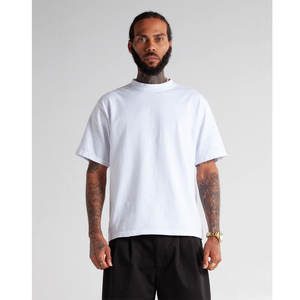 Shaka Wear Max Heavyweight cuello redondo manga corta 255 GSM 100 algodón de gran tamaño Essentials en blanco logotipo personalizado camiseta para hombres - Product Image 2