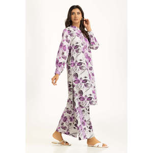 ชุดลำลองแบบเซ็ต IPST-55029 ผ้าวิสโคสสลับลายพิมพ์ชีฟอง สำหรับฤดูใบไม้ผลิ/ฤดูร้อน - Product Image 3