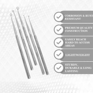 Curettes manuelles ORL en acier inoxydable de qualité supérieure, instruments chirurgicaux certifiés CE, aiguisées pour la chirurgie ORL - Product Image 4
