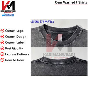 T-shirts oversize unisexe épais et épais en coton délavé pour hommes et femmes - Product Image 2