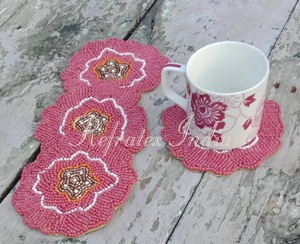 Beaded Coaster Bulk Supplier and Manufacture by Refratex India Made in India for Best Quality and <b>Low</b> Price - Product Image 2