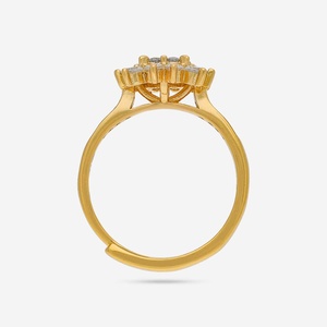 Bague pour femme en argent 925, 191168, tendance et élégante, plaqué or rhodié, incrustée de zircon de laboratoire, technologie griffe, motif fleur - Product Image 4