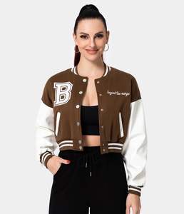 Veste de sport personnalisée pour homme, qualité supérieure, col montant en toile, avec laine de qualité supérieure - Product Image 6