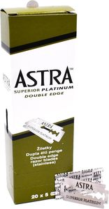 Cuchillas de afeitar de doble filo Astra Platinum, paquete de 100 (20×5) |   Cuchillas DE Originales al por Mayor - Product Image 2