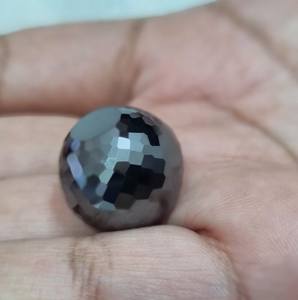 Cuentas redondas negras de moissanita de 19mm, cuentas facetadas negras, fabricación AAA Garde para cuentas de moissanita, joyería y joyería personalizada - Product Image 6