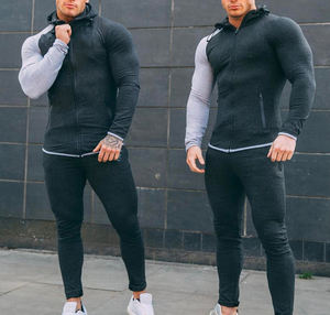 Trajes de jogging de retazos personalizados GAF, chaqueta de chándal de nailon con cremallera de poliéster 100% y pantalones de chándal de nailon, conjunto cortavientos personalizado - Product Image 2