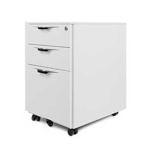Classeur en acier durable avec roulettes 3 tiroirs Unité <span class=keywords><strong>de</strong></span> rangement en métal blanc Organisateur multi-usage pour <span class=keywords><strong>bureau</strong></span> Maison Garage - Product Image 3