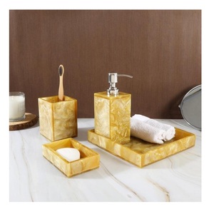 ชุดเครื่องใช้ในห้องน้ำที่จำเป็นทันสมัยพร้อมที่ใส่สบู่และถาดเก็บของสำหรับตกแต่งห้องน้ำเพื่อส่งออก - Product Image 1