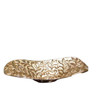 Cuenco decorativo con estilo japonés de diseño de forma redonda de lujo de estilo nórdico, cuenco de servicio de Metal de aluminio sin plata - Product Image 2
