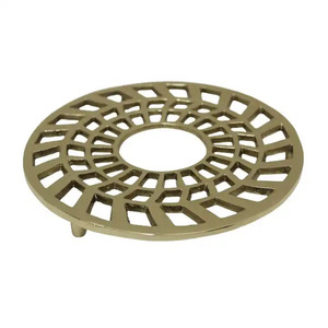 New Arrival Aluminum <b>Trivet</b> Gold Color Classic Style Tabletop Decorative <b>Metal</b> Carton Packed Custom Size for Heat Resistant - Product Image 4
