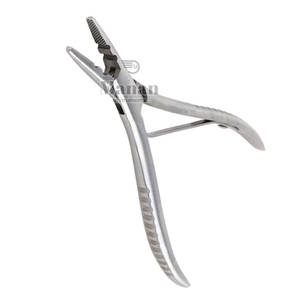 Pince à extensions capillaires en acier inoxydable durable pour extensions à la kératine, à la colle et à micro-perles, usage professionnel en salon - Product Image 3