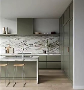 Armoires de cuisine pliables prêtes à monter conçues en usine Meubles de carcasse de panneaux de particules de l'île - Product Image 1