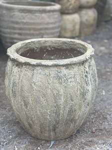 Macetas de jardín de cerámica esmaltadas grandes contemporáneas, macetas de flores altas, agujero para el hogar, decoración al aire libre, cilindro contemporáneo Atlántico - Product Image 4