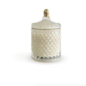 Vente en gros de bougeoirs et pots cylindriques en verre cristal gaufré, écologiques, faits main, d'art moderne et uniques, de luxe, en provenance d'entrepôt américain - Product Image 5