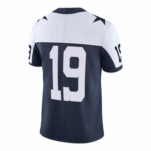 Custom <b>Mesh</b> Sublimation Short Sleeve <b>Red</b> Blank Plain Practice Sport Rugby Jersey Uniform American Football Jersey for Men - Product Image 4