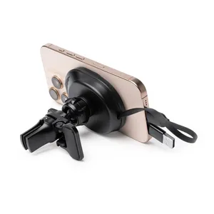 Supporto Magnetico per Auto in Ebano Personalizzato con Gestione Cavi e Accessori - Product Image 3