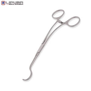 Dale Abrazaderas vasculares atraumáticas Curved DeBakey Medium 6,9 ''Instrumento cardiovascular de acero inoxidable Fuente de alimentación manual - Product Image 5