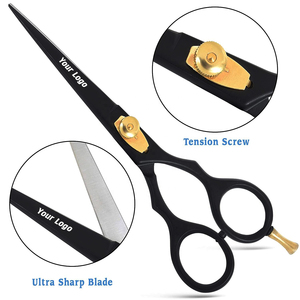 Tijeras de Peluquería Profesionales de Acero Inoxidable, Hoja Afilada, Mango de Plástico, Color y Logotipo Personalizables, Grado A+, para Salones de Belleza - Product Image 3