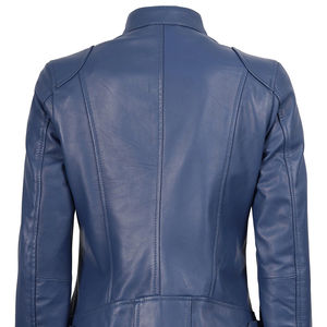 Breathable Outdoor Wear Heavyweight Best Quality <b>Long</b> Sleeve Front Zipper Regular Wear Side Pockets <b>Leather</b> <b>Jacket</b> For Women's - Product Image 4