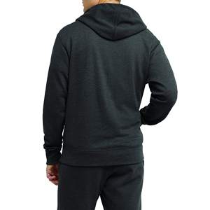 Vêtements de sport d'hiver 2024 pour hommes, veste à capuche décontractée à motif uni avec fermeture éclair, sweat-shirt thermique 100% coton - Product Image 2
