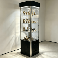 Maßgefertigte Glas-Perücken-Vitrine mit LED-Beleuchtung Einzelhandels-Showcase für Perückenläden, Schönheitssalons und Rauchershops