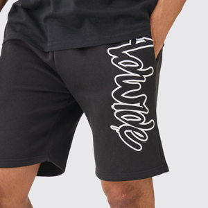 Pantalones cortos de chándal para hombre de alta calidad, logotipo personalizado, talla grande, cintura elástica, estilo informal, teñido liso, venta al por mayor - Product Image 5