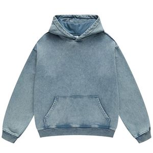 Sudadera con capucha lavada de gran tamaño Gym Boxy Fit Sudadera con capucha para hombre Sudaderas con capucha de rizo de manga larga sólidas de gran tamaño - Product Image 6