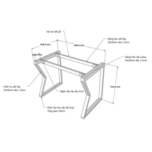 ขาโต๊ะระบบประกอบอะลูมิเนียมมินิมอล MConcept 100x60 สำหรับเฟอร์นิเจอร์ห้องรับประทานอาหารและห้องครัว รุ่น HCMC001 สำหรับตู้โรงพยาบาล - Product Image 2