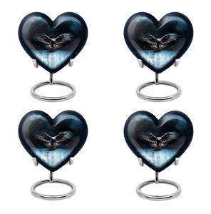 Soaring Eagle Heart <b>Urn</b> for Ashes Dynamic Decorative <b>Urn</b> Available in 3" Keepsake 10" <b>Large</b> Size <b>Urn</b> Modern Burial Human Ashes - Product Image 2