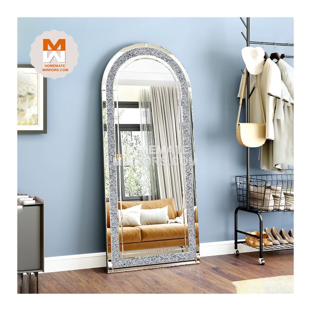 HOT Good Quality Full Length Decorative Mirror with Crushed Diamonds