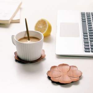 2Pcs <b>Wood</b> Pads Durable Non-Slip Coffee Mug Pad Wooden Coasters Kitchen <b>Placemat</b> Table Decoration Kitchen Accessories Tea Cup - Product Image 3