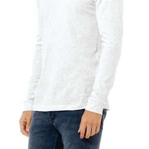 T-Shirt manches longues en Jersey de coton peigné 100% Airlume 32 simple 4.2 oz cendré classique unisexe - Product Image 5