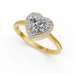 แหวนแต่งงานทองคำ18K สำหรับผู้หญิง1.62Cts กับความคมชัดของความชัดเจนมีสีตัดกับการรับรองของแล็ป - Product Image 1