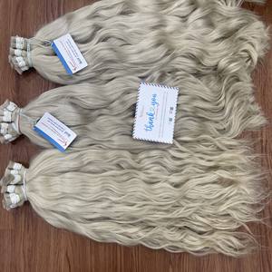 Prix d'usine, extensions de cheveux humains vietnamiens ondulés en vrac de qualité supérieure, sans nœuds, sans perte, grand stock - Product Image 4