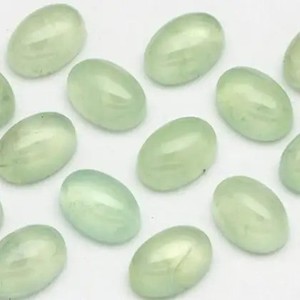 4mm 5mm Naturel Prehnite Ovale Lisse Lâche Calibré Taille Cabochon Pierre Semi Précieuse Bijoux Fabrication En Ligne Closeout Deal - Product Image 1