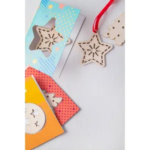 Carte en bois Creative TreeCard, carte étoile, boule de Noël festive et décorations d'arbre, articles promotionnels - Product Image 5