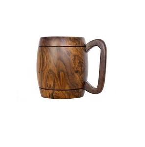 Taza de café de madera vintage Tumbler Rust Glaze Tea Milk Beer Taza con mango de madera Agua con al mejor precio - Product Image 5