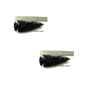 Antique Obsidian Arrowheads Love Style Feng Shui Healing Pattern Engravings Hand-carved Crystal Agate Semi-Precious <b>Stone</b> <b>Crafts</b> - Product Image 4