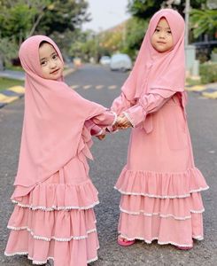 Conjuntos de Abaya a juego para madre e hija, el mejor precio al por mayor, impresionante estilo familiar, en relieve, Digital, personalizable, servicio OEM todo - Product Image 6