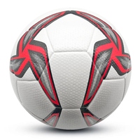 Ballon de football en cuir PVC personnalisé avec logo, qualité supérieure, taille 5, thermocollé, durable, vente en gros directe usine