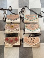 Nouvel Arrivage – Sac à Main Pochette Élégant en Cuir de Vachette avec Pompon, Imperméable, Multi-Usages, pour Femme, Gravure Artisanale, Tendance Estivale