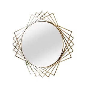 Miroir mural moderne à motif floral Miroir mural en fer de qualité créative Décoration de mariage Art mural au meilleur prix - Product Image 1