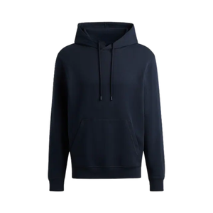 Sweat à capuche en molleton de coton bleu marine pour homme, décontracté, uni, à manches longues, streetwear, couleur unie, personnalisable - Product Image 1