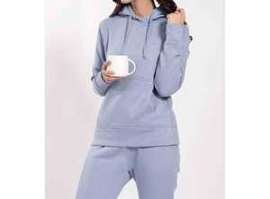 Nouveauté Ensemble deux pièces en molleton de coton de haute qualité, longueur complète, logo personnalisé, survêtement de jogging, créez votre propre survêtement pour femmes - Product Image 1